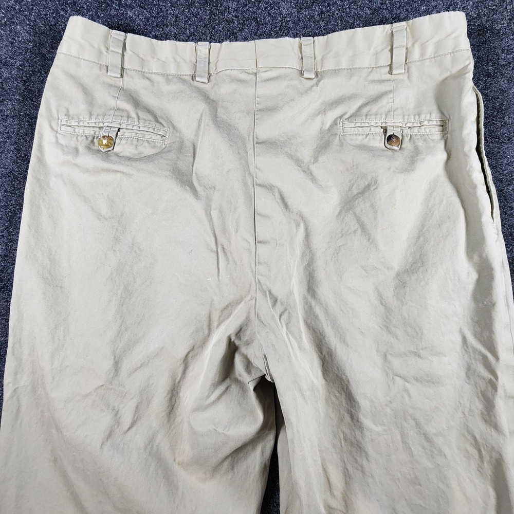 Bill's Khakis Chino Pants Men 38x26 Beige Pleated Cuffed Classic M2P Made USA - Picture 11 of 16